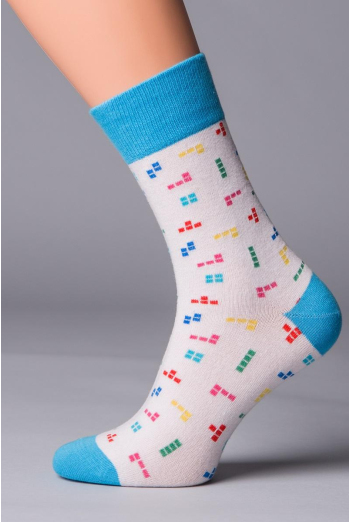 Носки мужские классические с рисунком лего Msl-018 Giulia (bianco) Носки мужские классические с рисунком лего Msl-018 Giulia (bianco)