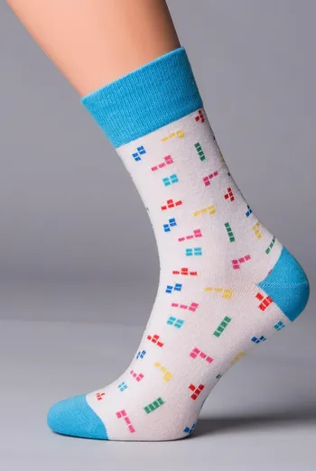 Шкарпетки чоловічі класичні з малюнком лего Msl-018 Giulia (bianco) Шкарпетки чоловічі класичні з малюнком лего Msl-018 Giulia (bianco)