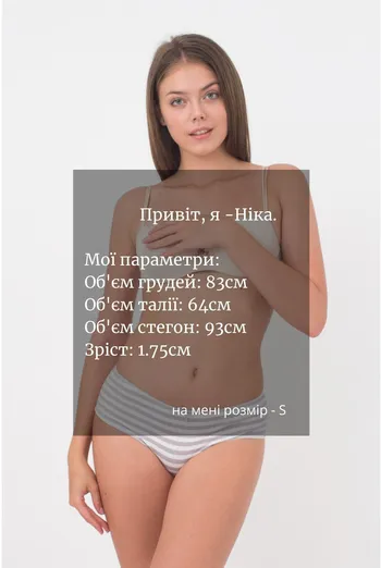 Женские трусы хипстеры Marine 2602/60 Giulia (grey stripe)