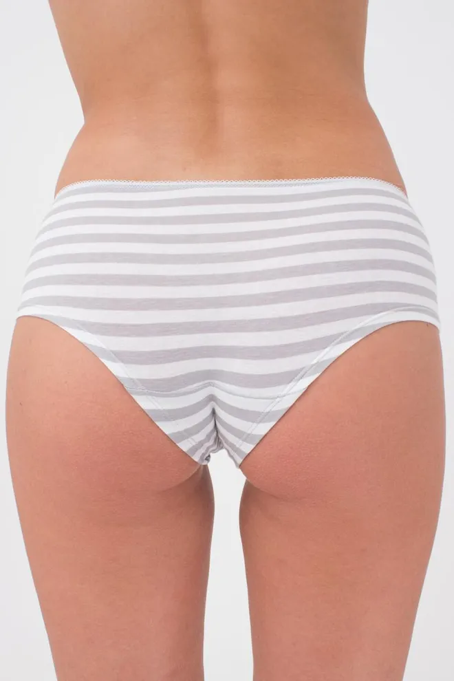 Женские трусы хипстеры Marine 2602/60 Giulia (grey stripe)