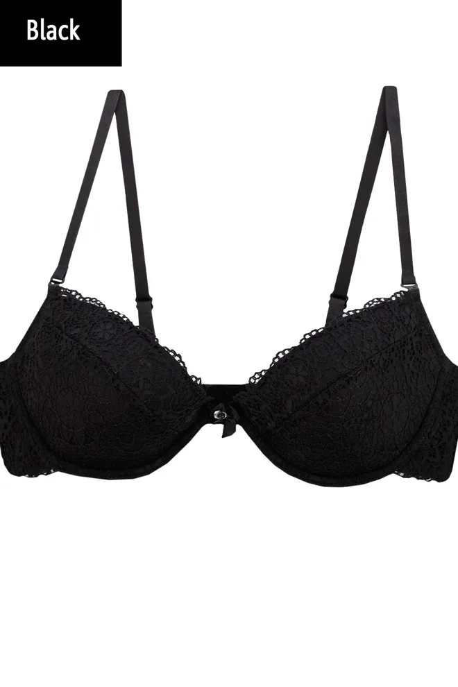 Бюстгальтер Melissa 1222/01 с полууплотненной чашкой и кружевом TM GIULIA  (black)