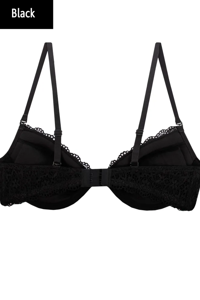 Бюстгальтер Melissa 1222/01 с полууплотненной чашкой и кружевом TM GIULIA  (black)