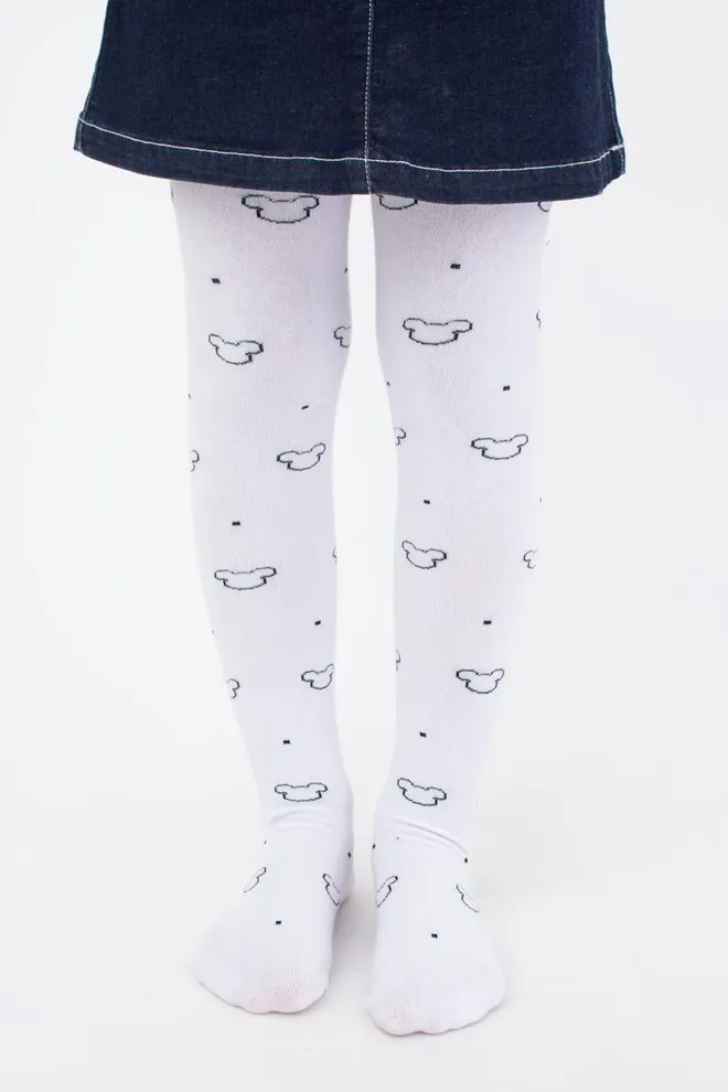 Детские колготки с рисунком Микки Маус Mickey D089 Giulia (white)