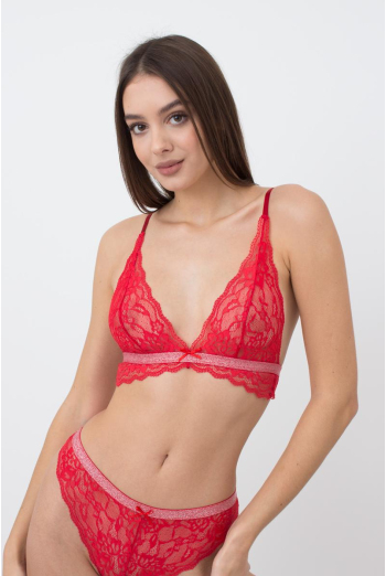 Мереживний бюстгальтер бралетт Miracle 1608/31 Giulia (red) Мереживний бюстгальтер бралетт Miracle 1608/31 Giulia (red)