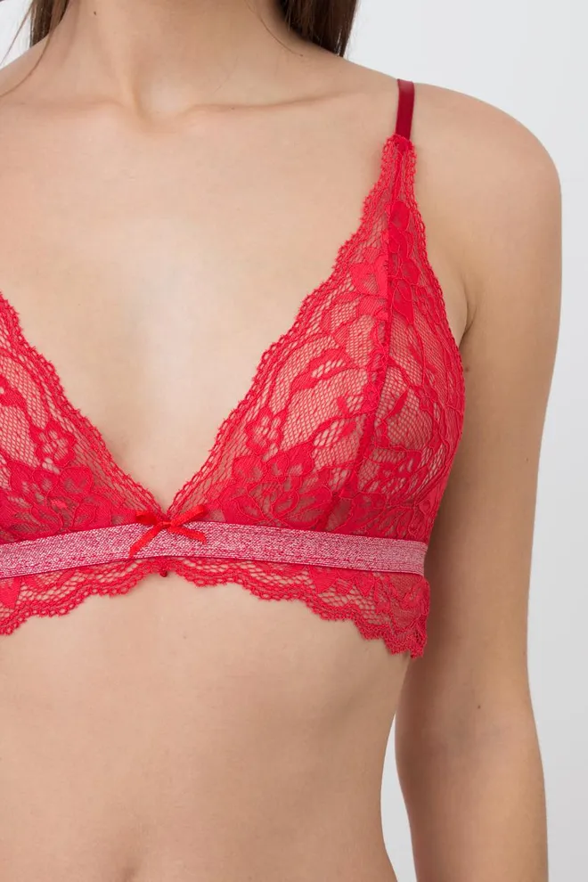 Кружевной бюстгальтер бралетт Miracle 1608/31 Giulia (red)