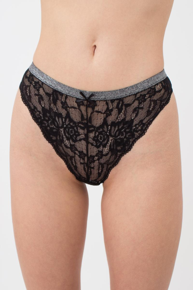 Мереживні трусики бразиліана Miracle 2218/31 Giulia (black)