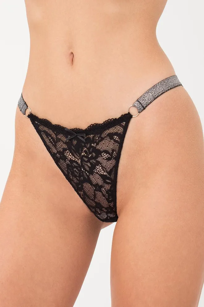 Кружевные трусики бразилиана Miracle 2310/31 Giulia (black)