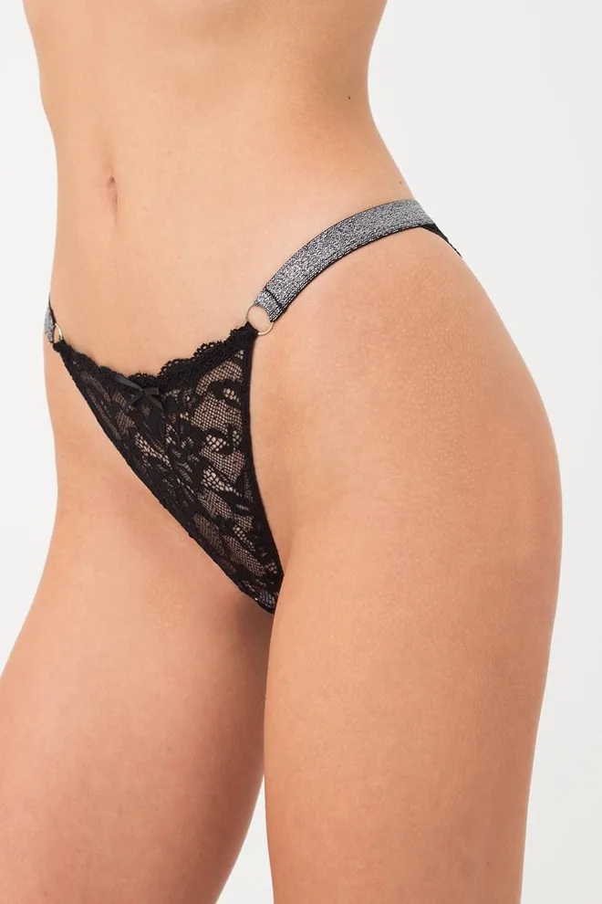 Кружевные трусики бразилиана Miracle 2310/31 Giulia (black)