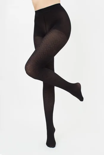 Колготки с геометрическим рисунком Nexus 80 den model 1 Giulia (nero)