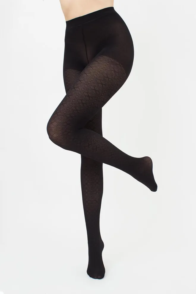 Колготки з геометричним малюнком Nexus 80 den model 1 Giulia (nero)