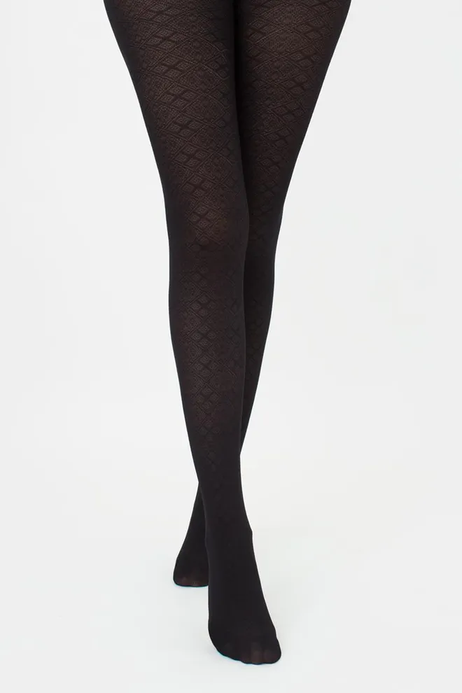 Колготки з геометричним малюнком Nexus 80 den model 1 Giulia (nero)