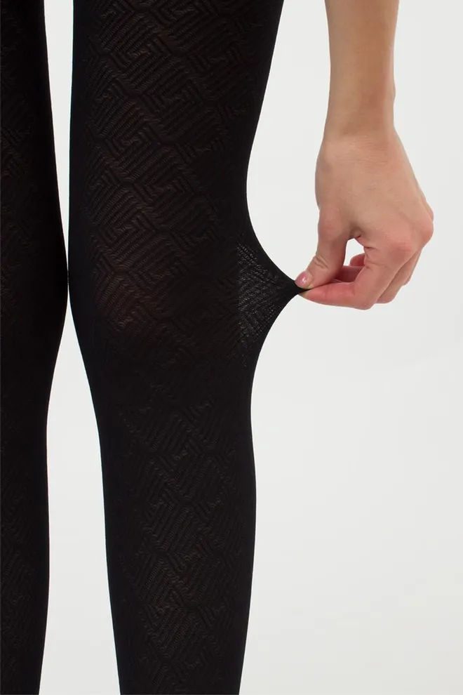 Колготки з геометричним малюнком Nexus 80 den model 2 Giulia (nero)