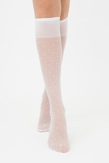 Капронові гольф в горох Ng 04 Gamb Giulia (bianco)