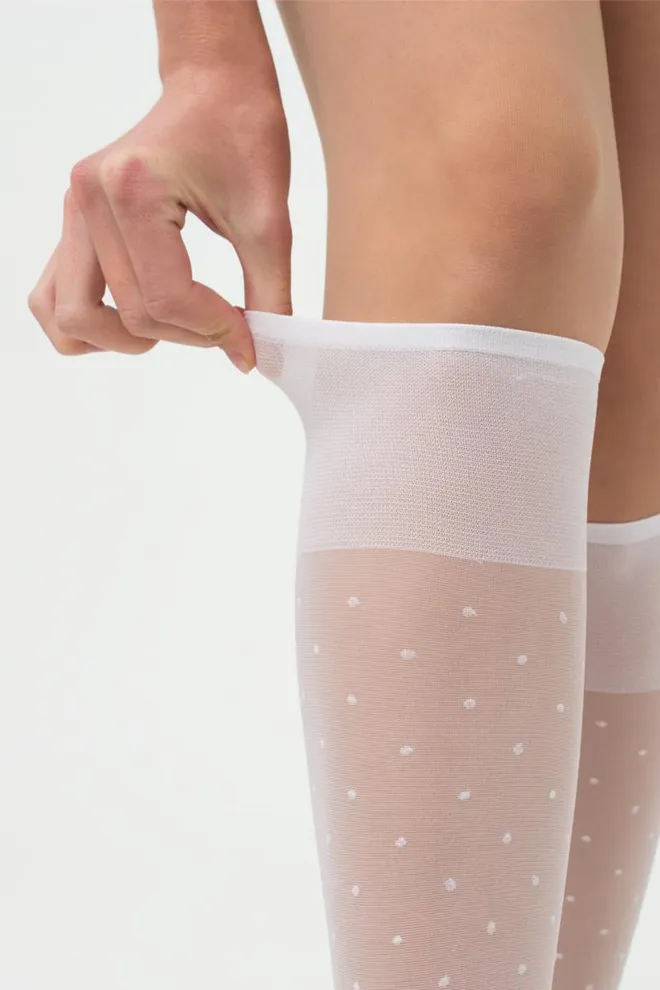 Капронові гольф в горох Ng 04 Gamb Giulia (bianco)