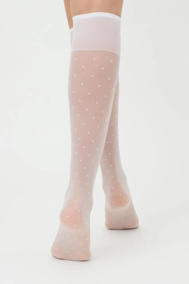 Капронові гольф в горох Ng 04 Gamb Giulia (bianco)