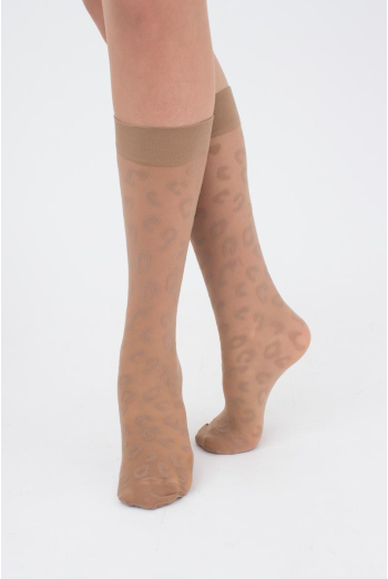 Жіночі гольфи з леопардовим малюнком NG-08 Giulia (glace) Жіночі гольфи з леопардовим малюнком NG-08 Giulia (glace)