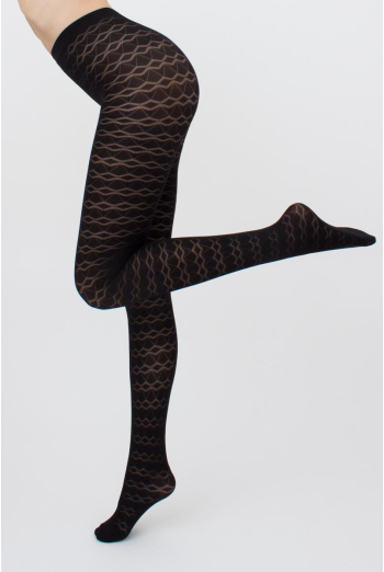 Колготки з ромбами Nina 60 den model 1 Giulia (nero) Колготки з ромбами Nina 60 den model 1 Giulia (nero)