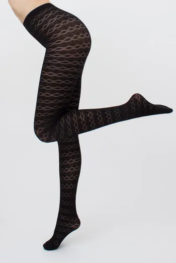 Колготки с ромбами Nina 60 den model 1 Giulia (nero) Колготки с ромбами Nina 60 den model 1 Giulia (nero)