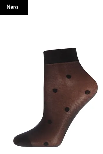 NN-02 Жіночі шкарпетки в великий горох TM GIULIA  (nero)