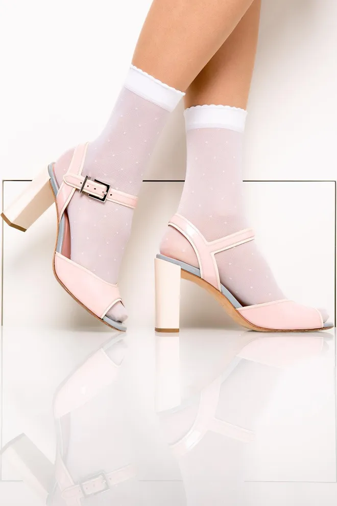 NN-06 Жіночі шкарпетки з імітацією сітки TM GIULIA  (bianco)