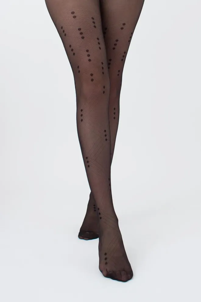 Колготки з принтом Noir 20 den model 2 Giulia (nero)