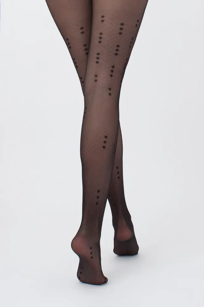 Колготки з принтом Noir 20 den model 2 Giulia (nero)