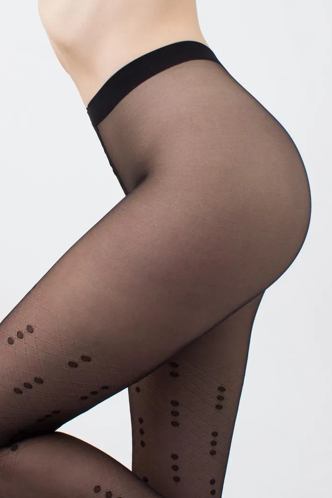 Колготки з принтом Noir 20 den model 2 Giulia (nero)