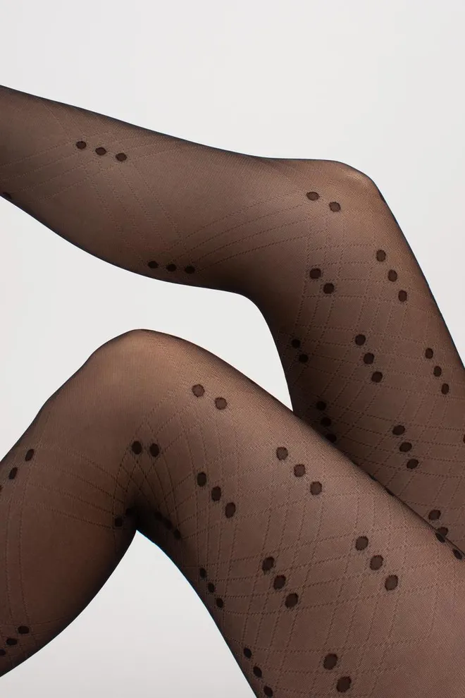 Колготки з принтом Noir 20 den model 2 Giulia (nero)