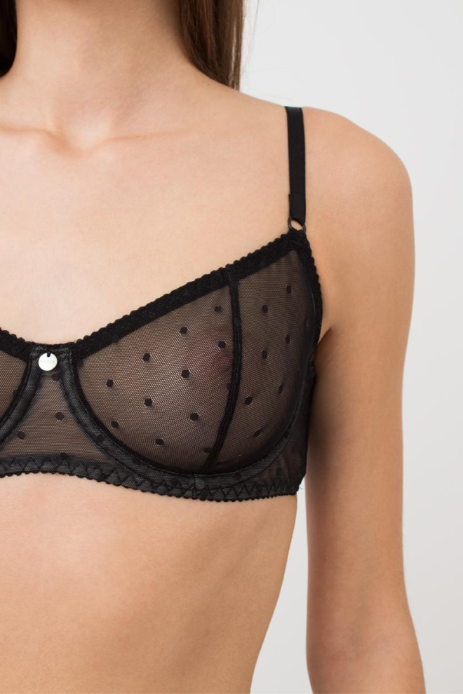 Мережевний бюстгальтер на кісточках Nicole 1610/04 Giulia (black)