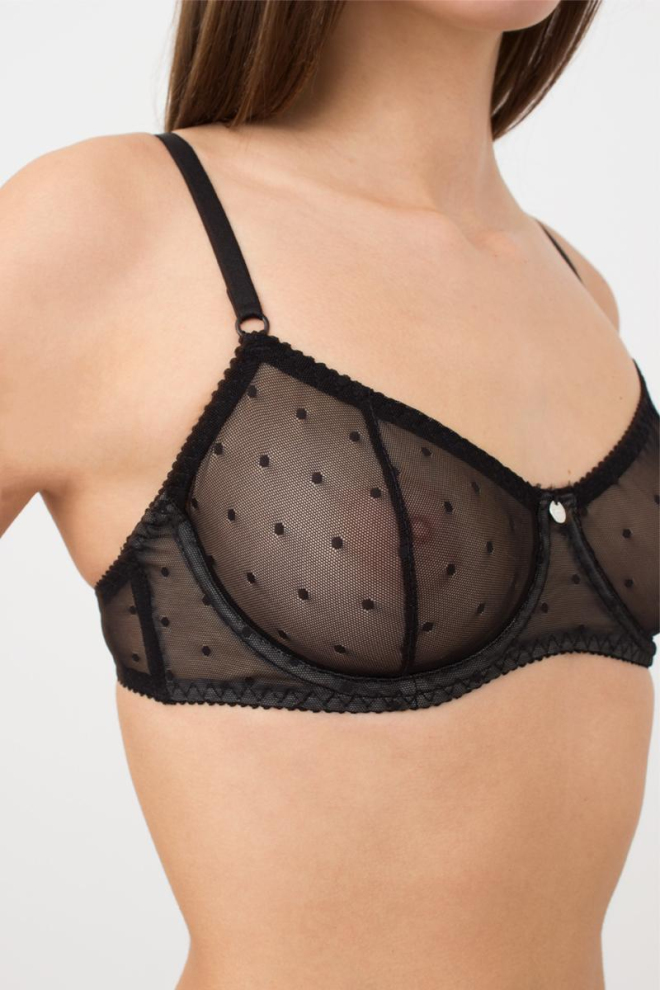 Мережевний бюстгальтер на кісточках Nicole 1610/04 Giulia (black)