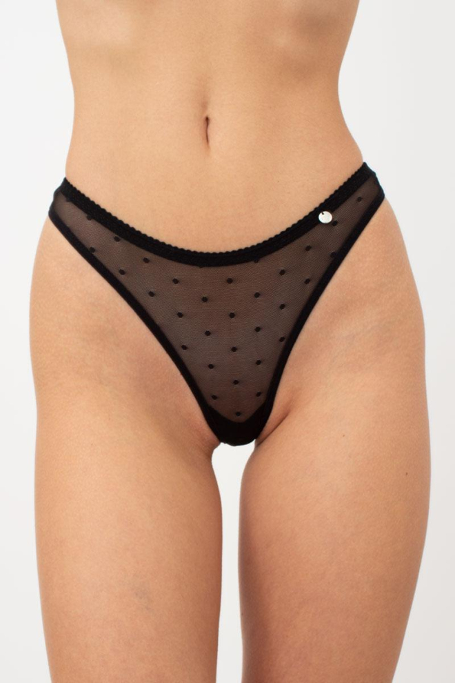 Прозорi труси стрінг Nicole 2206/04 Giulia (black)