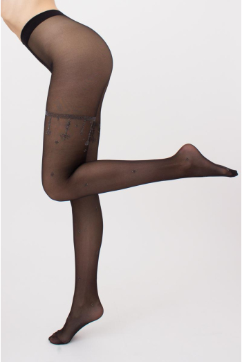 Колготки з малюнком та люрексом Obsession 20 den model 2 Giulia (nero) Колготки з малюнком та люрексом Obsession 20 den model 2 Giulia (nero)