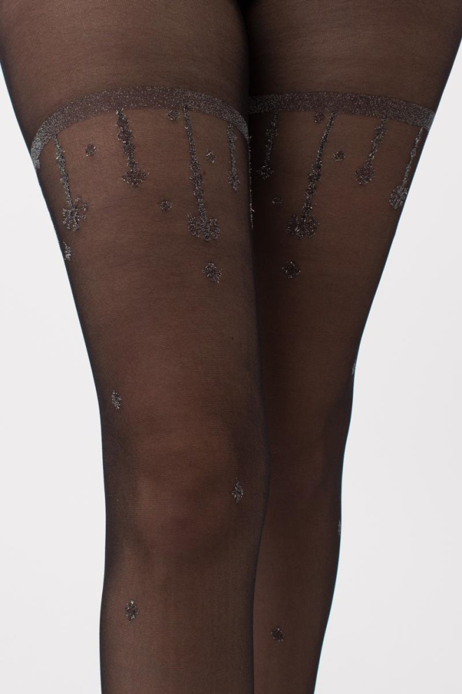 Колготки з малюнком та люрексом Obsession 20 den model 2 Giulia (nero)
