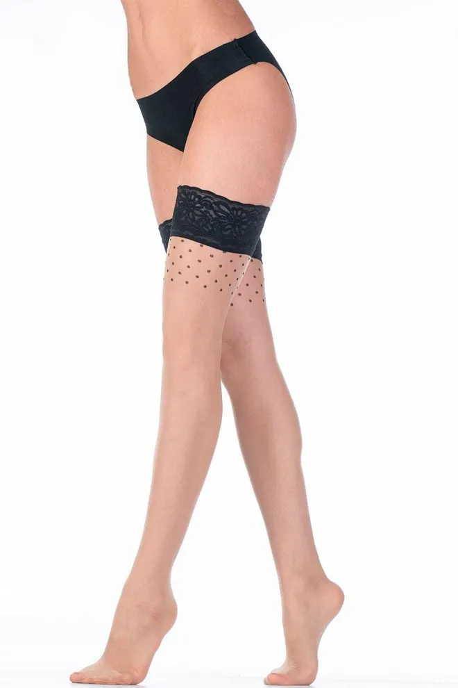 Панчохи на силіконовій резинці Omnia 20 den model 1 Giulia (daino/nero)