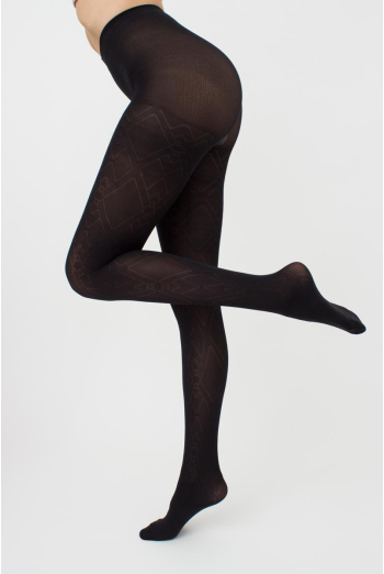 Колготки с геометрическим рисунком Outline 60 den model 1 Giulia (nero) Колготки с геометрическим рисунком Outline 60 den model 1 Giulia (nero)