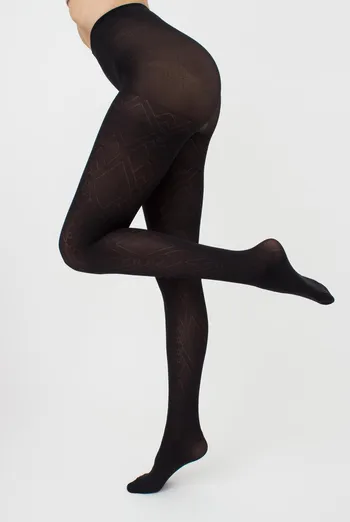 Колготки с геометрическим рисунком Outline 60 den model 1 Giulia (nero)