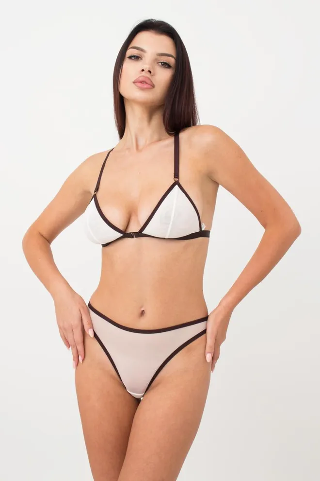 Бюстгальтер без кісточок Orchid blom 1605/40 GIULIA (milk/chocolate)