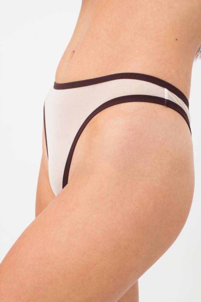Жіночі труси стрінги Orchid blom 2104/40 Giulia (milk/chocolate)