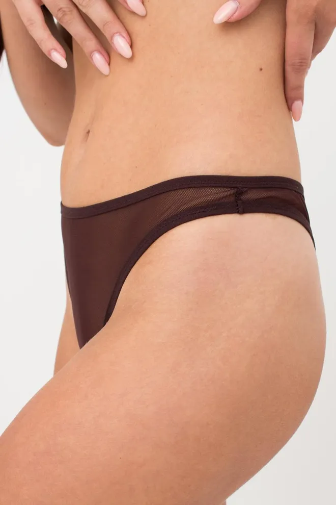 Женские трусы стринги Orchid blom 2104/40 Giulia (chocolate)