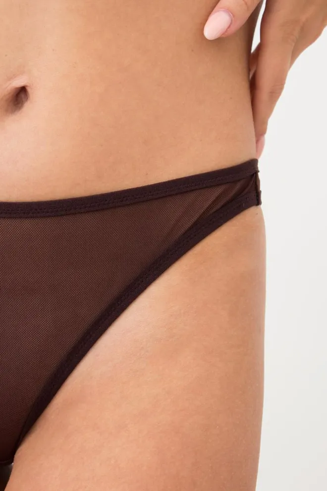 Женские трусы стринги Orchid blom 2104/40 Giulia (chocolate)