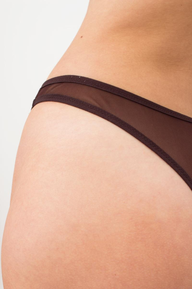 Жіночі труси стрінги Orchid blom 2104/40 Giulia (chocolate)