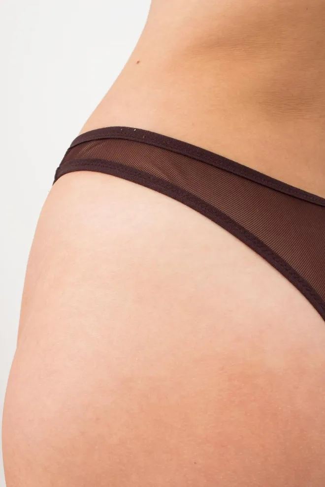Женские трусы стринги Orchid blom 2104/40 Giulia (chocolate)