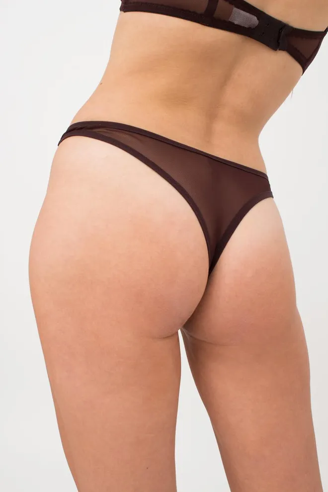 Женские трусы стринги Orchid blom 2104/40 Giulia (chocolate)