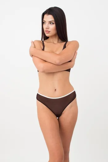 Женские трусы бразилиана Orchid blom 2210/40 Giulia (chocolate/milk)