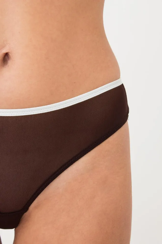 Женские трусы бразилиана Orchid blom 2210/40 Giulia (chocolate/milk)