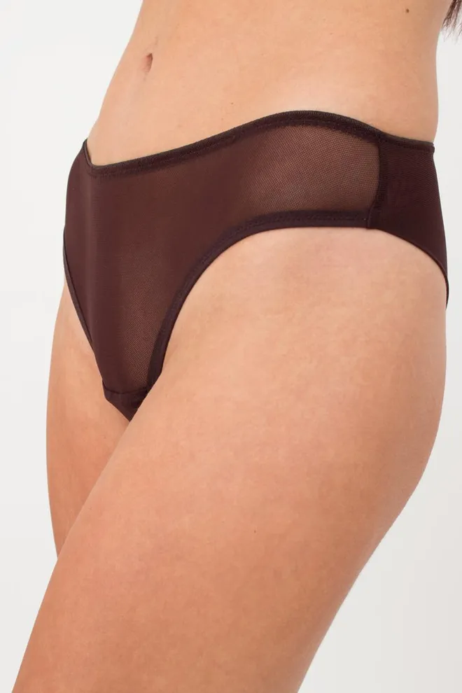 Прозрачные трусики бразилиана Orchid blom 2219/40 Giulia (chocolate)
