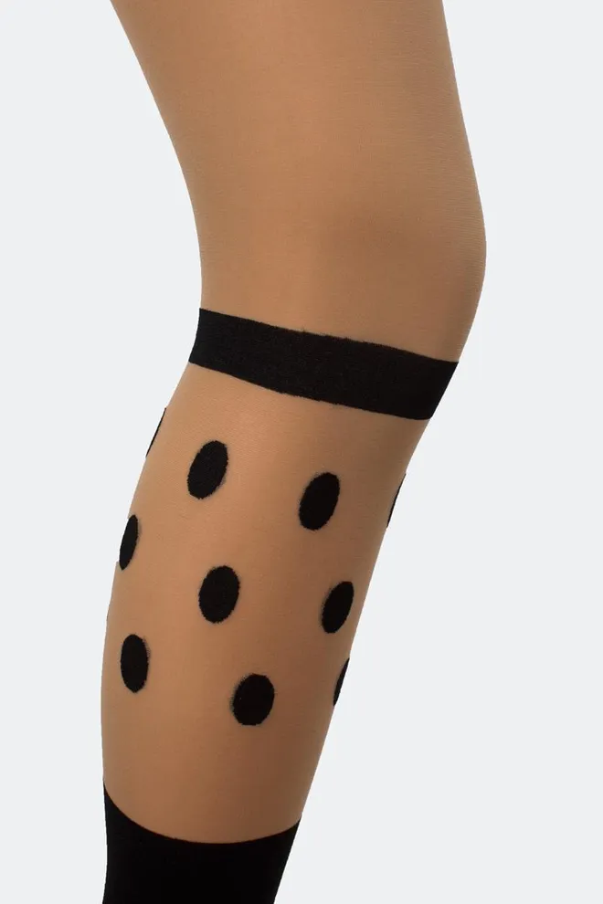 Дитячі колготки у горошок Paris 60 den model 8 Giulia (daino), бежевий