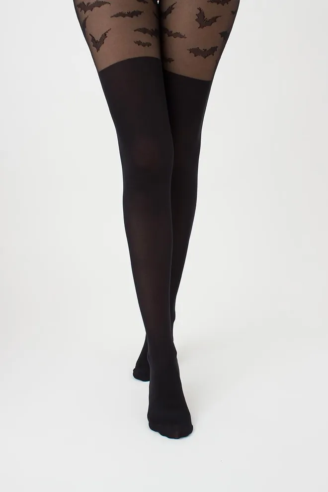 Фантазійні колготки з імітацією панчіх та малюнком Pari 60 den model 34 Giulia (nero)