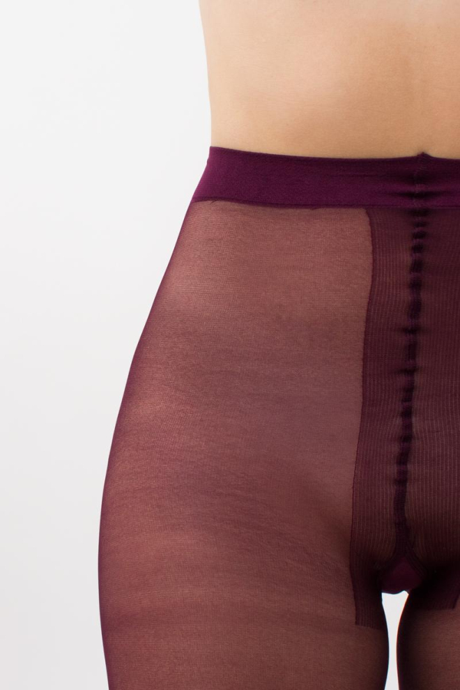Кольорові колготки з імітацією панчіх Pari 60 den model 16 Giulia (port wine)
