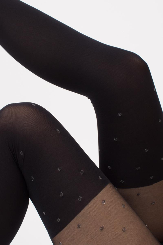 Колготки з імітацією панчіх Pari lurex 60 den model 3 Giulia (nero)